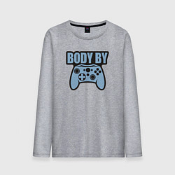 Лонгслив хлопковый мужской Тело в игре, цвет: меланж