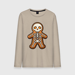 Мужской лонгслив Скелет печеньки