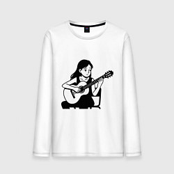 Мужской лонгслив Классическая гитаристка аниме