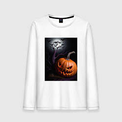 Мужской лонгслив Тыква хэллоуин