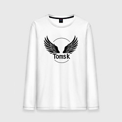Лонгслив хлопковый мужской Крылья Томска, цвет: белый