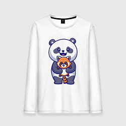 Мужской лонгслив Две панды