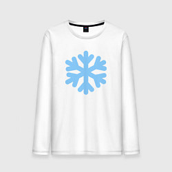Мужской лонгслив Снежинка голубая