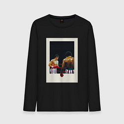 Лонгслив хлопковый мужской Рокки, цвет: черный