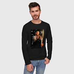 Лонгслив хлопковый мужской Titanic, цвет: черный — фото 2