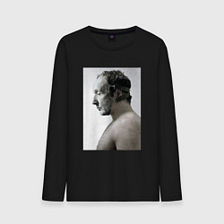 Лонгслив хлопковый мужской Пила, цвет: черный