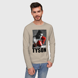 Лонгслив хлопковый мужской Mike Tyson, цвет: миндальный — фото 2