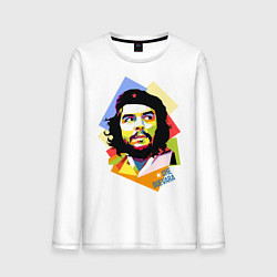 Лонгслив хлопковый мужской Che Guevara Art, цвет: белый