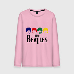 Лонгслив хлопковый мужской The Beatles Heads, цвет: светло-розовый