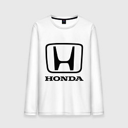 Лонгслив хлопковый мужской Honda logo, цвет: белый