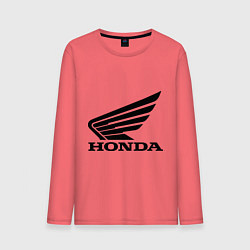 Лонгслив хлопковый мужской Honda Motor, цвет: коралловый