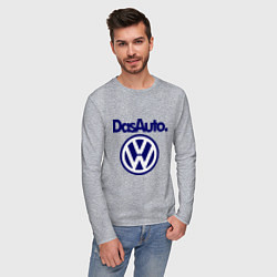 Лонгслив хлопковый мужской Volkswagen Das Auto цвета меланж — фото 2
