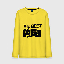 Лонгслив хлопковый мужской The best of 1969, цвет: желтый