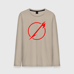 Лонгслив хлопковый мужской Metallica: Through The Never, цвет: миндальный