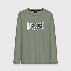 Лонгслив хлопковый мужской Hardcore Russia, цвет: авокадо