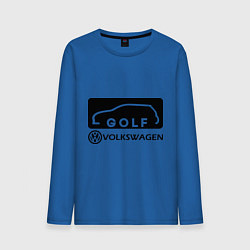 Лонгслив хлопковый мужской Фольцваген гольф цвета синий — фото 1