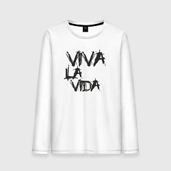 Лонгслив хлопковый мужской Viva La Vida, цвет: белый