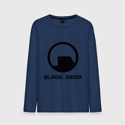 Лонгслив хлопковый мужской Black Mesa: Logo цвета тёмно-синий — фото 1