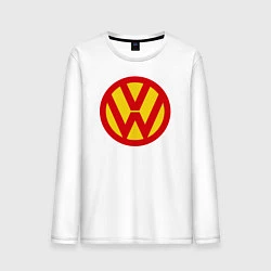 Лонгслив хлопковый мужской Super Volkswagen, цвет: белый