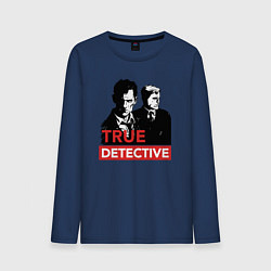 Лонгслив хлопковый мужской True Detective, цвет: тёмно-синий