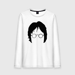 Лонгслив хлопковый мужской John Lennon: Minimalism цвета белый — фото 1