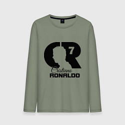Лонгслив хлопковый мужской CR Ronaldo 07, цвет: авокадо