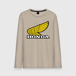 Лонгслив хлопковый мужской Honda, цвет: миндальный