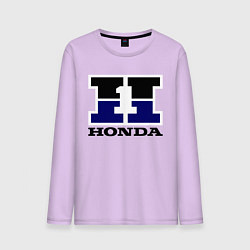 Лонгслив хлопковый мужской Honda цвета лаванда — фото 1