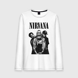 Лонгслив хлопковый мужской Nirvana Group, цвет: белый