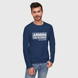 Лонгслив хлопковый мужской Armin van Buuren, цвет: тёмно-синий — фото 2