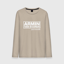 Лонгслив хлопковый мужской Armin van Buuren, цвет: миндальный