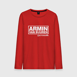 Лонгслив хлопковый мужской Armin van Buuren, цвет: красный