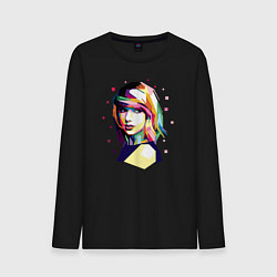Лонгслив хлопковый мужской Taylor Swift Art, цвет: черный