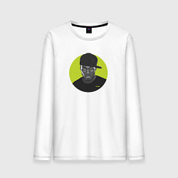 Лонгслив хлопковый мужской 50 Cent Circle, цвет: белый