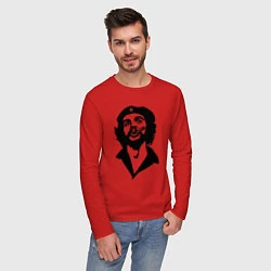 Лонгслив хлопковый мужской Че Гевара, цвет: красный — фото 2