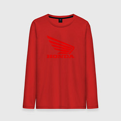 Лонгслив хлопковый мужской Honda Red, цвет: красный