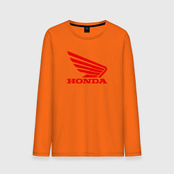 Лонгслив хлопковый мужской Honda Red цвета оранжевый — фото 1