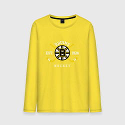Лонгслив хлопковый мужской Bruins цвета желтый — фото 1