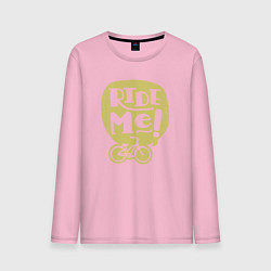 Лонгслив хлопковый мужской Ride Me, цвет: светло-розовый