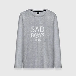 Лонгслив хлопковый мужской SAD BOYS, цвет: меланж