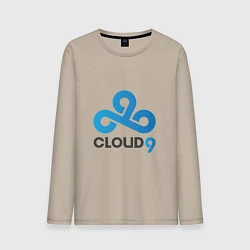 Лонгслив хлопковый мужской Cloud9, цвет: миндальный