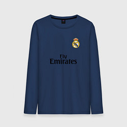 Лонгслив хлопковый мужской Real Madrid: Fly Emirates, цвет: тёмно-синий