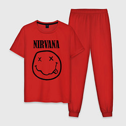 Пижама хлопковая мужская Nirvana, цвет: красный