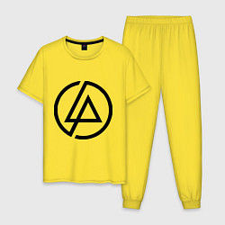 Пижама хлопковая мужская Linkin Park: Sybmol, цвет: желтый