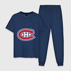 Пижама хлопковая мужская Montreal Canadiens, цвет: тёмно-синий