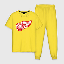 Пижама хлопковая мужская Detroit Red Wings, цвет: желтый