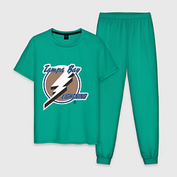 Пижама хлопковая мужская Tampa Bay, цвет: зеленый