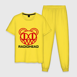 Пижама хлопковая мужская Radiohead, цвет: желтый