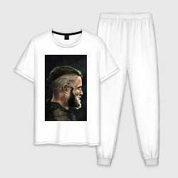 Пижама хлопковая мужская Ragnar Lodbrock, цвет: белый