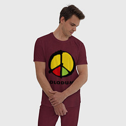 Пижама хлопковая мужская Olodum, цвет: меланж-бордовый — фото 2